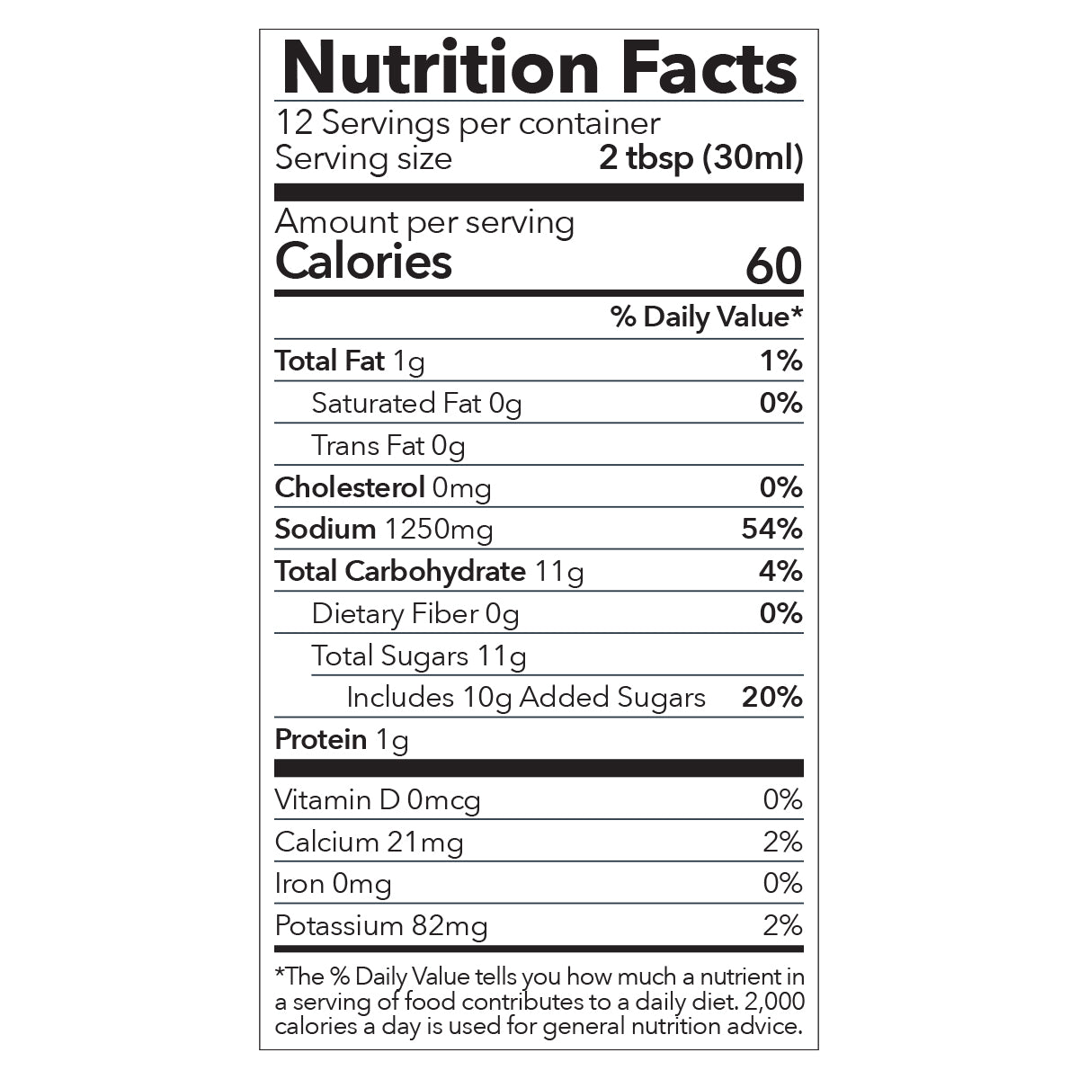 Poke Sauce Nutrition Facts