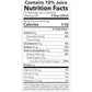 Yuzu Citrus Syrup Nutrition Facts